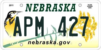 NE license plate APM427