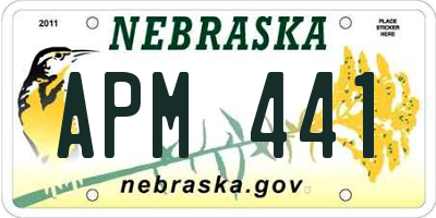 NE license plate APM441