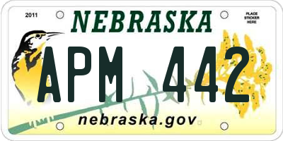 NE license plate APM442