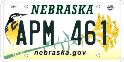 NE license plate APM461