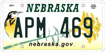NE license plate APM469