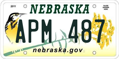 NE license plate APM487