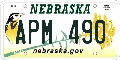 NE license plate APM490