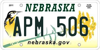 NE license plate APM506