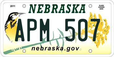 NE license plate APM507