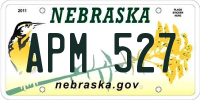 NE license plate APM527