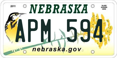 NE license plate APM594