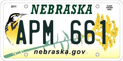 NE license plate APM661