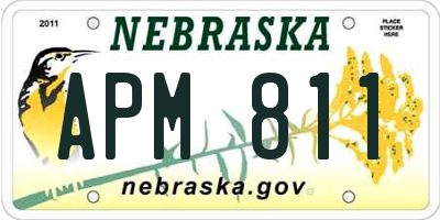 NE license plate APM811