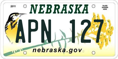 NE license plate APN127