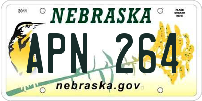 NE license plate APN264