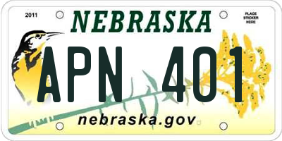 NE license plate APN401