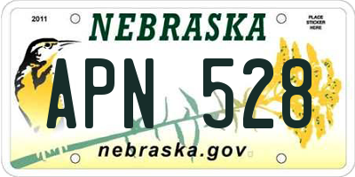 NE license plate APN528