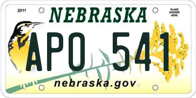 NE license plate APO541