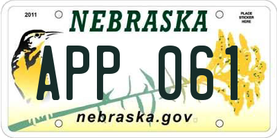 NE license plate APP061