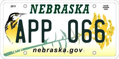 NE license plate APP066