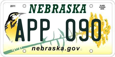 NE license plate APP090