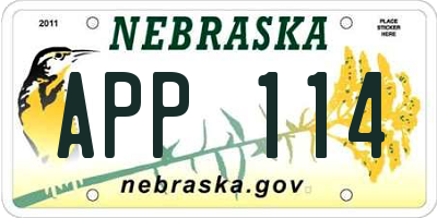 NE license plate APP114