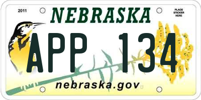 NE license plate APP134