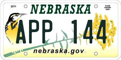 NE license plate APP144