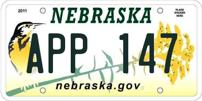 NE license plate APP147