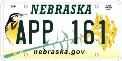 NE license plate APP161