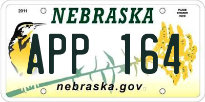 NE license plate APP164