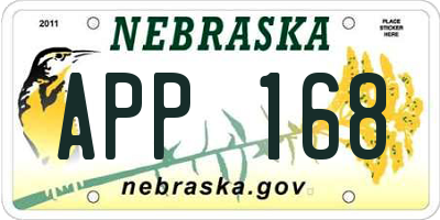 NE license plate APP168