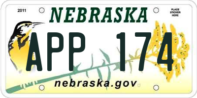 NE license plate APP174