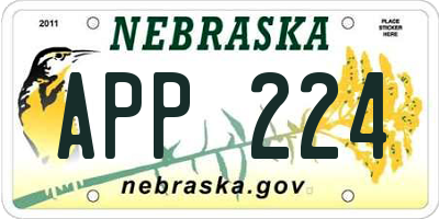 NE license plate APP224