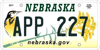 NE license plate APP227