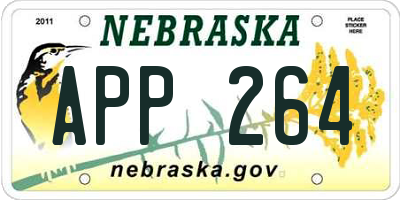 NE license plate APP264