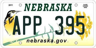 NE license plate APP395