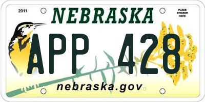 NE license plate APP428