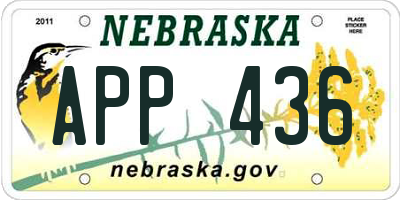 NE license plate APP436