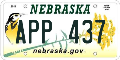 NE license plate APP437