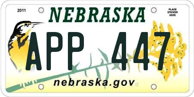 NE license plate APP447