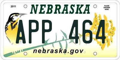 NE license plate APP464