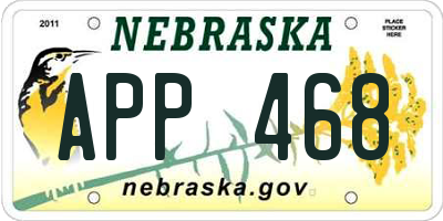 NE license plate APP468