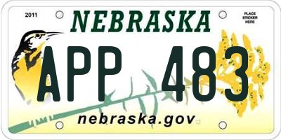 NE license plate APP483