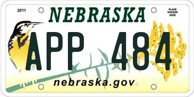 NE license plate APP484