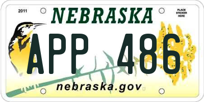 NE license plate APP486