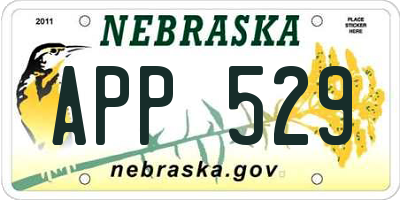 NE license plate APP529