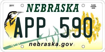 NE license plate APP590