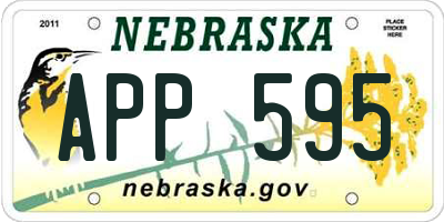 NE license plate APP595