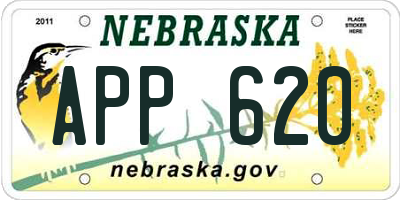 NE license plate APP620