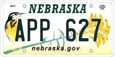 NE license plate APP627