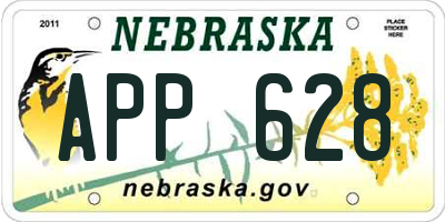 NE license plate APP628