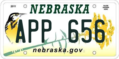 NE license plate APP656