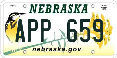 NE license plate APP659